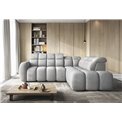 Corner sofa Elfalconn R, electrically extendable, Sola 04, grey, H107x258x208cm