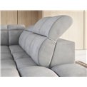 Corner sofa Elfalconn R, electrically extendable, Sola 04, grey, H107x258x208cm