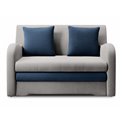 Sofa bed Elario, sleeping function, Nube 03, Nube 40, velvet, grey, H85x130x103cm