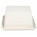 Butter dish, white, H8x15x12.5cm