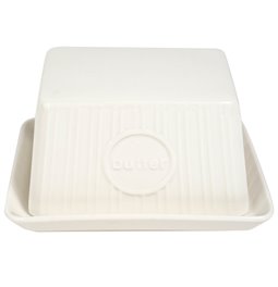 Butter dish, white, H8x15x12.5cm