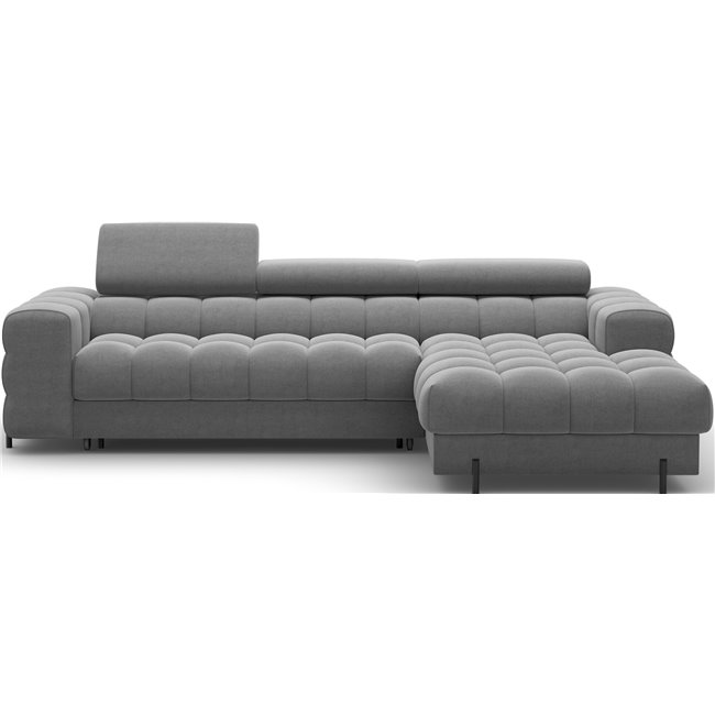 Corner sofa Elferlo R, sleeping function, Sola 06, dark grey, H93x285x181cm