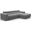 Corner sofa Elferlo R, sleeping function, Sola 06, dark grey, H93x285x181cm