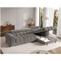 Corner sofa Elferlo R, sleeping function, Sola 06, dark grey, H93x285x181cm