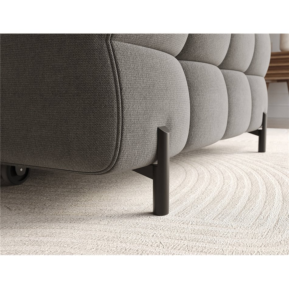 Corner sofa Elferlo R, sleeping function, Sola 06, dark grey, H93x285x181cm