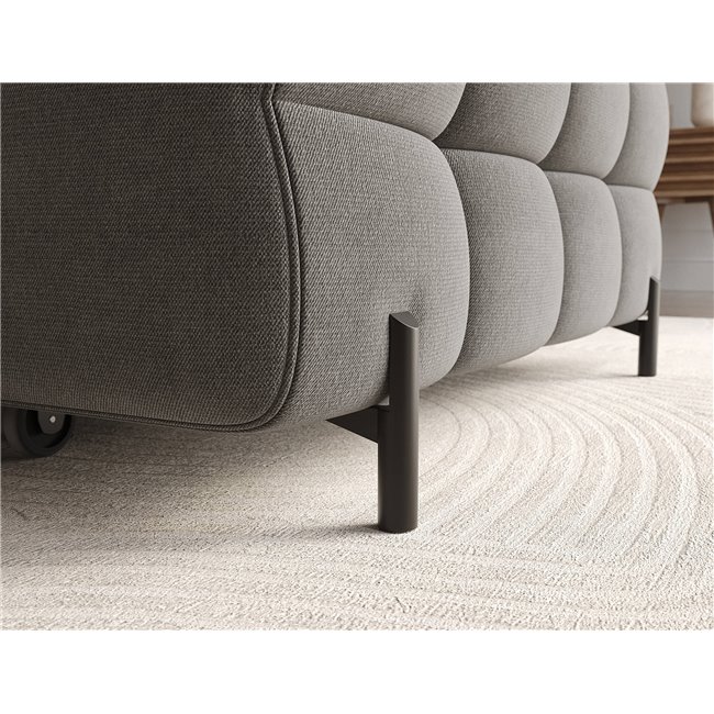 Corner sofa Elferlo R, sleeping function, Sola 06, dark grey, H93x285x181cm