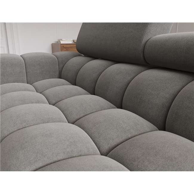 Corner sofa Elferlo R, sleeping function, Sola 06, dark grey, H93x285x181cm