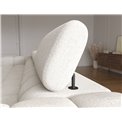 Corner sofa Elferlo R, sleeping function, Amore 01, boucle, white, H93x285x181cm