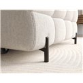 Corner sofa Elferlo R, sleeping function, Amore 01, boucle, white, H93x285x181cm