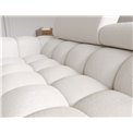 Corner sofa Elferlo R, sleeping function, Amore 01, boucle, white, H93x285x181cm