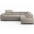 Corner sofa Elkanedo R, sleeping function, Royal 18, boucle, beige, H86x269x204cm