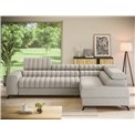 Corner sofa Elkanedo R, sleeping function, Royal 18, boucle, beige, H86x269x204cm