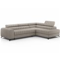 Corner sofa Elkanedo R, sleeping function, Royal 18, boucle, beige, H86x269x204cm