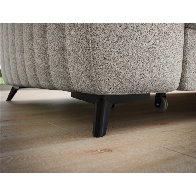 Corner sofa Elkanedo R, sleeping function, Royal 18, boucle, beige, H86x269x204cm