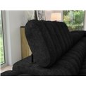 Corner sofa Elkanedo R, sleeping function, Aura 06, velvet, black, H86x269x204cm