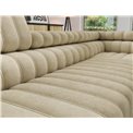 Corner sofa Elkanedo R, sleeping function, Aura 18, velvet, beige, H86x269x204cm