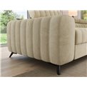 Corner sofa Elkanedo R, sleeping function, Aura 18, velvet, beige, H86x269x204cm