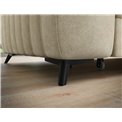 Corner sofa Elkanedo R, sleeping function, Aura 18, velvet, beige, H86x269x204cm