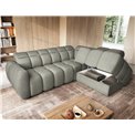 Corner sofa Elfalconn R, electrically extendable, Xillar 100, green, H107x258x208cm