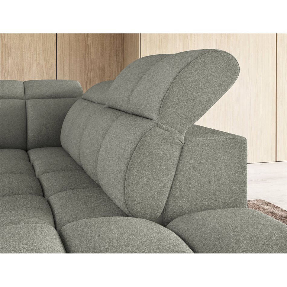 Corner sofa Elfalconn R, electrically extendable, Xillar 100, green, H107x258x208cm