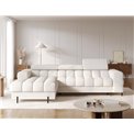 Corner sofa Elferlo L, sleeping function, Amore 01, boucle, white, H93x285x181cm