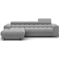 Corner sofa Elferlo L, sleeping function, Sola 04, grey, H93x285x181cm