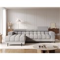 Corner sofa Elferlo L, sleeping function, Sola 04, grey, H93x285x181cm