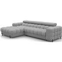 Corner sofa Elferlo L, sleeping function, Sola 04, grey, H93x285x181cm