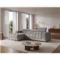 Corner sofa Elferlo L, sleeping function, Sola 04, grey, H93x285x181cm