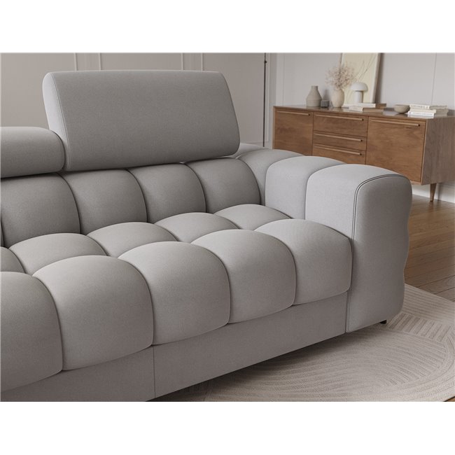 Corner sofa Elferlo L, sleeping function, Sola 04, grey, H93x285x181cm