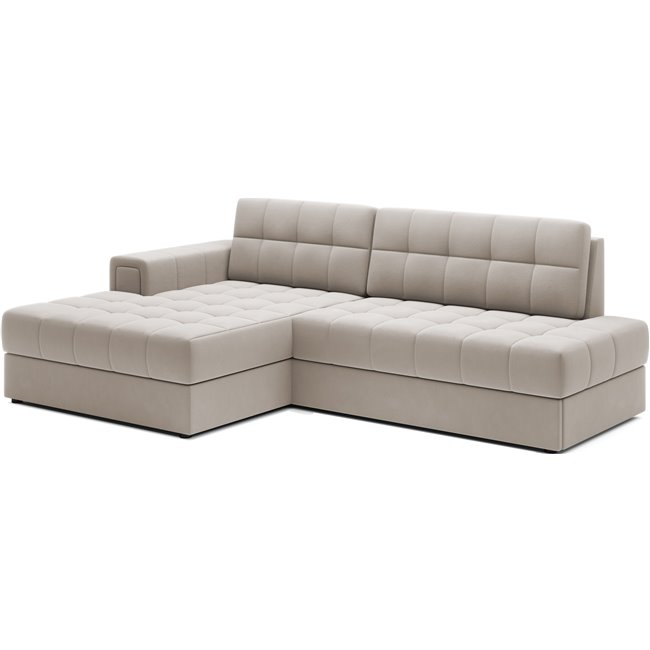 Corner sofa Elezalt L, sleeping function, Sola 18, beige, H82x240x150cm