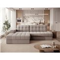 Corner sofa Elezalt L, sleeping function, Sola 18, beige, H82x240x150cm