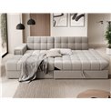 Corner sofa Elezalt L, sleeping function, Sola 18, beige, H82x240x150cm