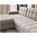 Corner sofa Elezalt L, sleeping function, Sola 18, beige, H82x240x150cm