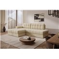 Corner sofa Elezalt L, sleeping function, Monolith 04, velvet, beige, H82x240x150cm