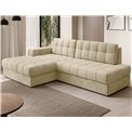 Corner sofa Elezalt L, sleeping function, Monolith 04, velvet, beige, H82x240x150cm