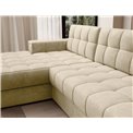 Corner sofa Elezalt L, sleeping function, Monolith 04, velvet, beige, H82x240x150cm
