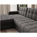 Corner sofa Elezalt L, sleeping function, Sola 06, brown, H82x240x150cm