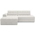 Corner sofa Elezalt L, sleeping function, Royal 01, boucle, white, H82x240x150cm