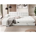 Corner sofa Elezalt L, sleeping function, Royal 01, boucle, white, H82x240x150cm