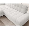 Corner sofa Elezalt L, sleeping function, Royal 01, boucle, white, H82x240x150cm