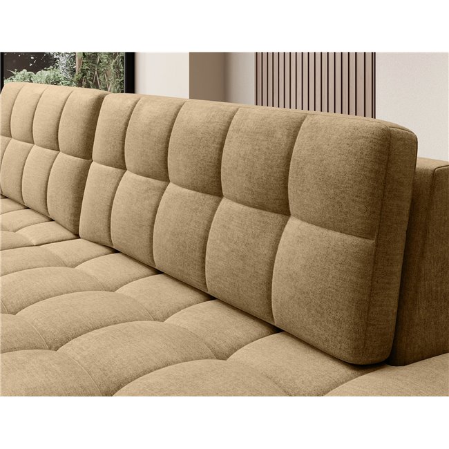 Corner sofa Elezalt L, sleeping function, Monolith 09, velvet, beige, H82x240x150cm