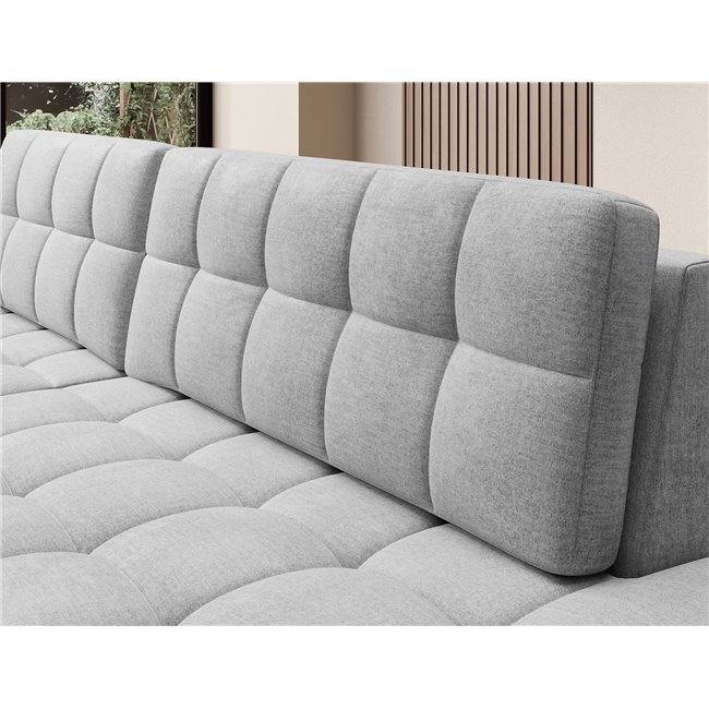 Corner sofa Elezalt L, sleeping function, Monolith 84, velvet, grey, H82x240x150cm