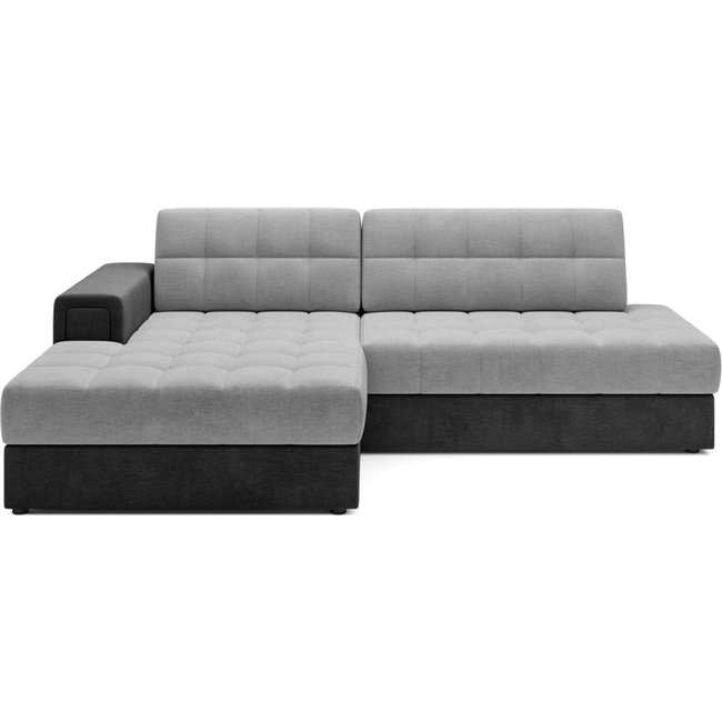 Corner sofa Elezalt L, sleeping function, Monolith 84, Monolith 97, velvet, grey, H82x240x150cm