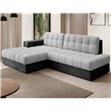 Corner sofa Elezalt L, sleeping function, Monolith 84, Monolith 97, velvet, grey, H82x240x150cm