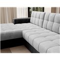 Corner sofa Elezalt L, sleeping function, Monolith 84, Monolith 97, velvet, grey, H82x240x150cm