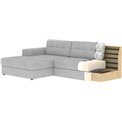 Corner sofa Elezalt L, sleeping function, Monolith 84, Monolith 97, velvet, grey, H82x240x150cm