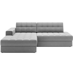 Corner sofa Elezalt L, sleeping function, Sola 04, grey, H82x240x150cm