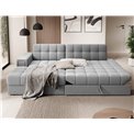 Corner sofa Elezalt L, sleeping function, Sola 04, grey, H82x240x150cm