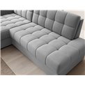 Corner sofa Elezalt L, sleeping function, Sola 04, grey, H82x240x150cm
